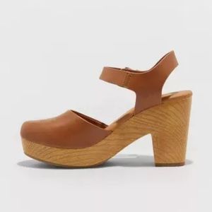 Target Universal Thread Marcia Clog Heel 6.5 in Cognac